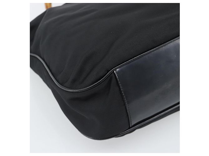GUCCI Bamboo Hand Bag Nylon 2way Black Silver 001 1705 1577 - vista 18