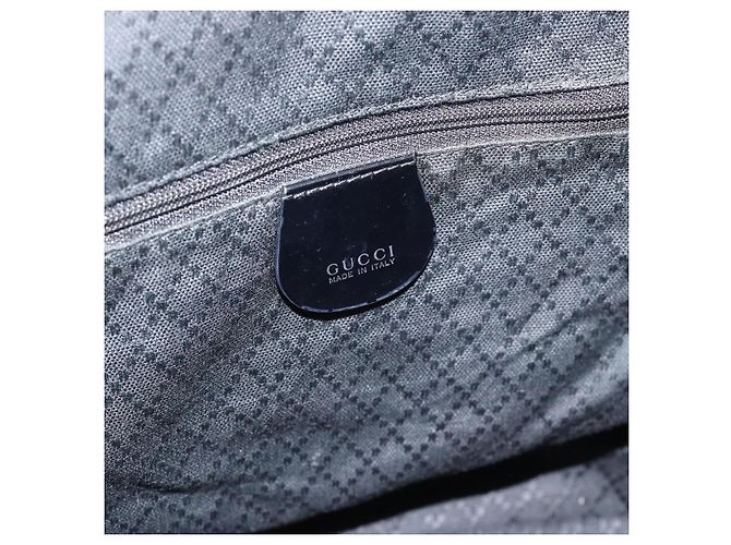 GUCCI Bamboo Hand Bag Nylon 2way Black Silver 001 1705 1577 - vista 19