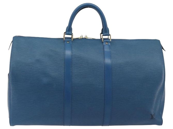 LOUIS VUITTON Epi Keepall 50 Boston Bag Blue M42965 LV - vista 2