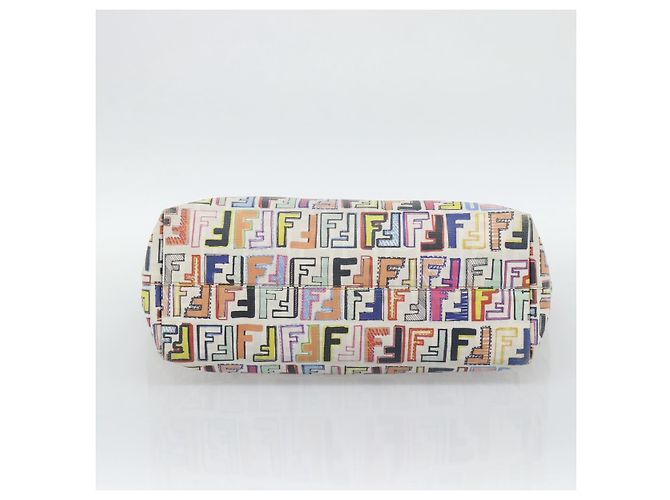 FENDI Zucca Canvas Tote Bag PVC Multicolor Gold - vista 5