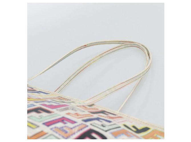 FENDI Zucca Canvas Tote Bag PVC Multicolor Gold - vista 8