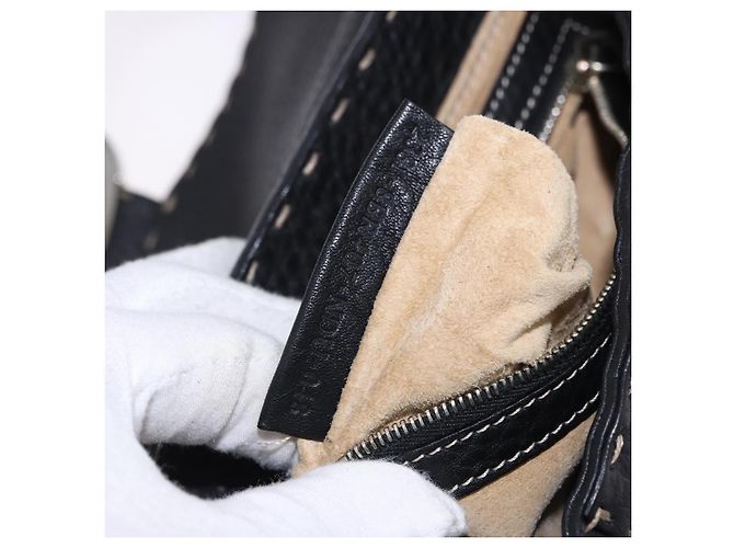 FENDI Schultertasche Leder Schwarz Silber - Ansicht 11