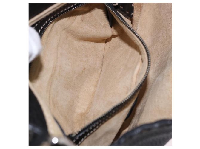 FENDI Schultertasche Leder Schwarz Silber - Ansicht 24