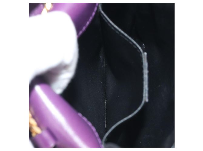 Céline CELINE Star Ball Chain Shoulder Bag Leather Purple Gold - vista 22