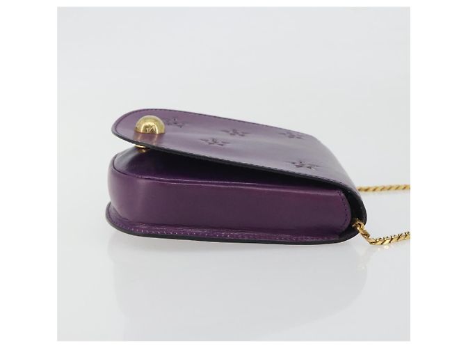 Céline CELINE Star Ball Chain Shoulder Bag Leather Purple Gold - vista 3