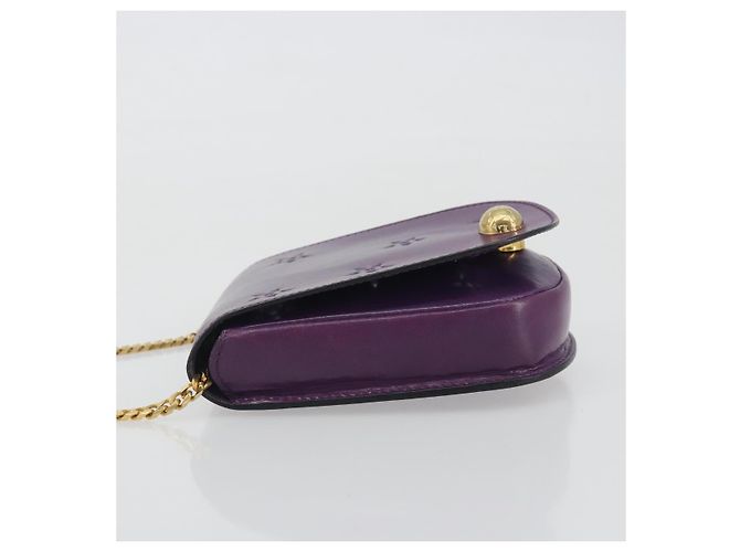 Céline CELINE Star Ball Chain Shoulder Bag Leather Purple Gold - vista 4