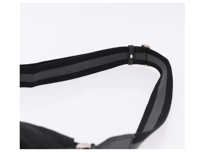 GUCCI GG Canvas Shoulder Bag Black Silver 509639 - vista 14
