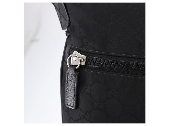 GUCCI GG Canvas Shoulder Bag Black Silver 509639 - vista 18