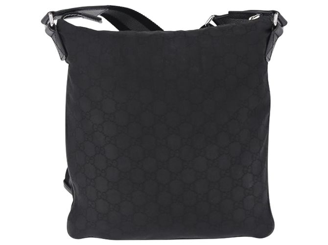GUCCI GG Canvas Shoulder Bag Black Silver 509639 - vista 2