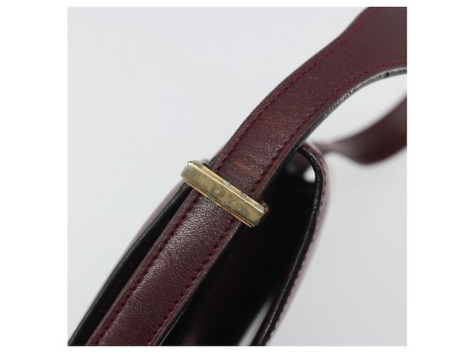 Céline CELINE Shoulder Bag Leather Bordeaux Gold - vista 10