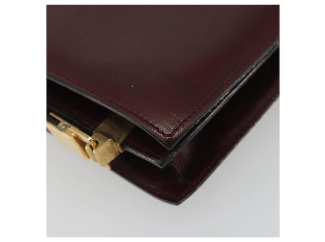 Céline CELINE Shoulder Bag Leather Bordeaux Gold - vista 16