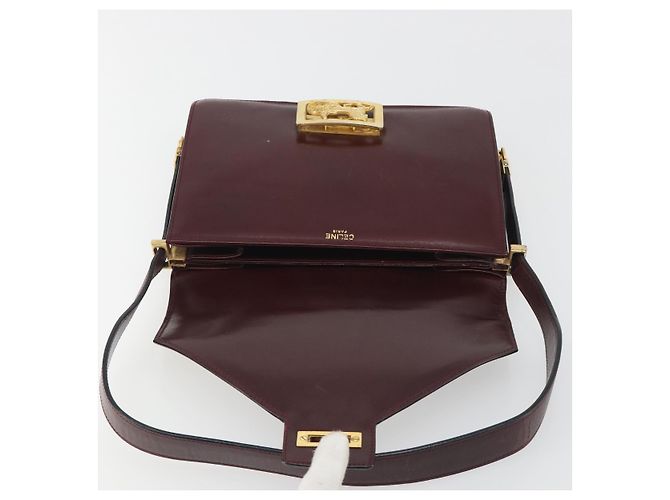 Céline CELINE Shoulder Bag Leather Bordeaux Gold - vista 18