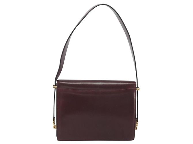 Céline CELINE Shoulder Bag Leather Bordeaux Gold - vista 2