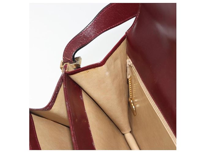 Céline CELINE Shoulder Bag Leather Bordeaux Gold - vista 21
