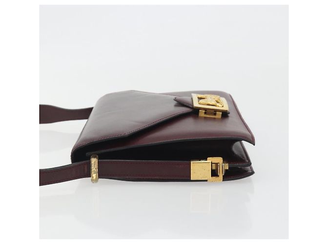 Céline CELINE Shoulder Bag Leather Bordeaux Gold - vista 4