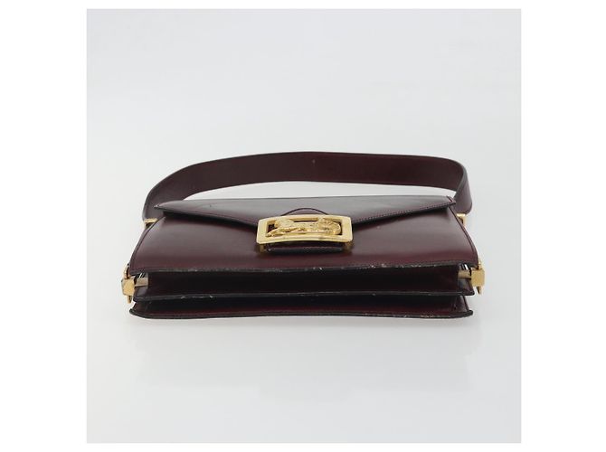 Céline CELINE Shoulder Bag Leather Bordeaux Gold - vista 5