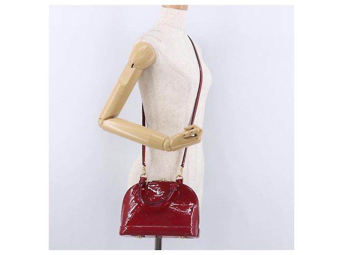 LOUIS VUITTON Monogram Vernis Alma BB Red Rose Andian M91771 LV - vista 24