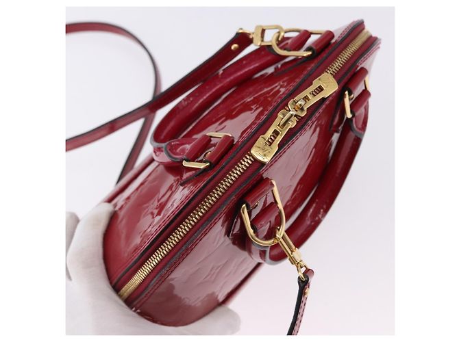 LOUIS VUITTON Monogram Vernis Alma BB Red Rose Andian M91771 LV - vista 7