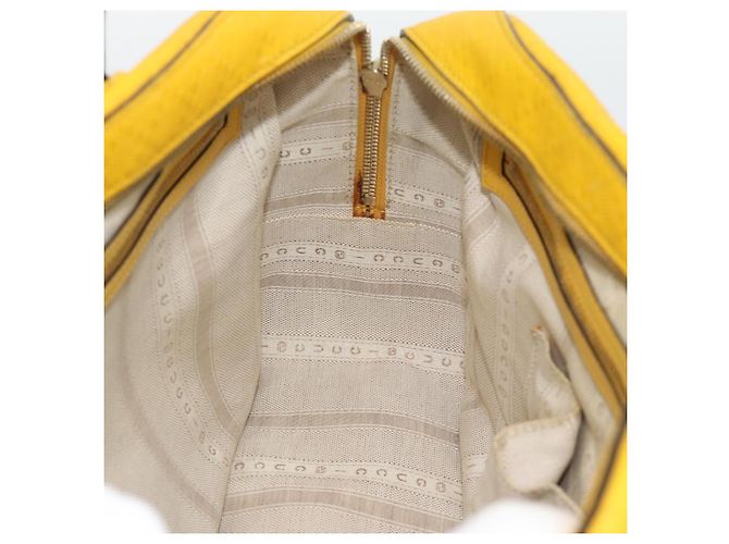 GUCCI Diamante Hand Bag Leather Yellow Silver 354332 - vista 18