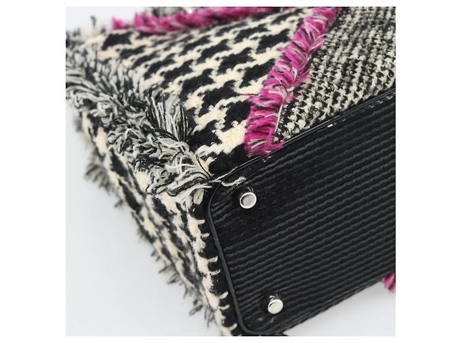 Christian Dior Diorissimo Hand Bag Canvas Black White - vista 16