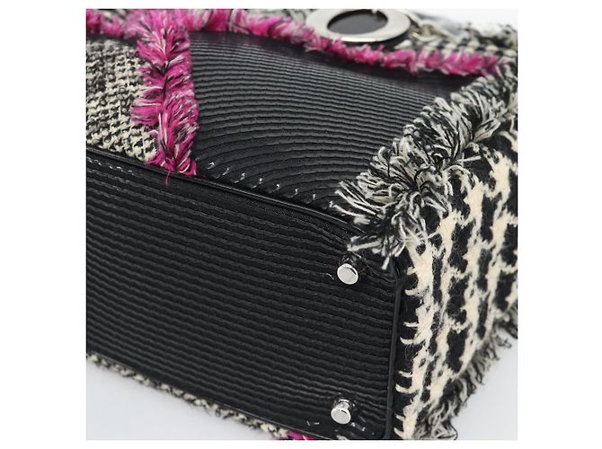 Christian Dior Diorissimo Hand Bag Canvas Black White - vista 9