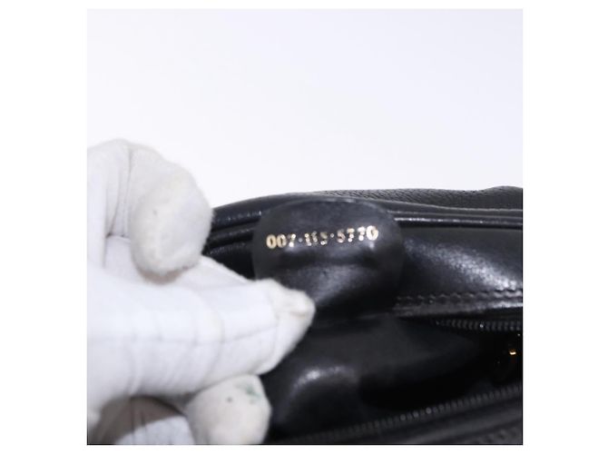 GUCCI Shoulder Bag Leather Black Gold 007 115 5770 - vista 12