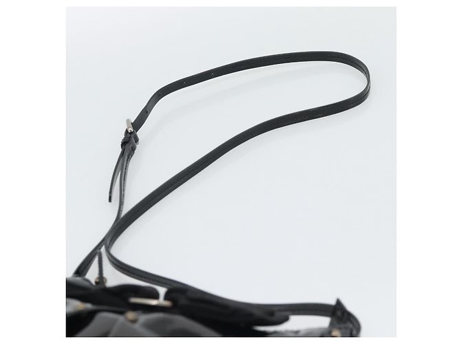 Salvatore Ferragamo Vala Shoulder Bag Patent Black Silver - vista 8