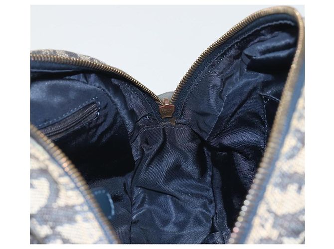 Christian Dior Trotter Canvas Double saddle Hand Bag Navy Gold - vista 22