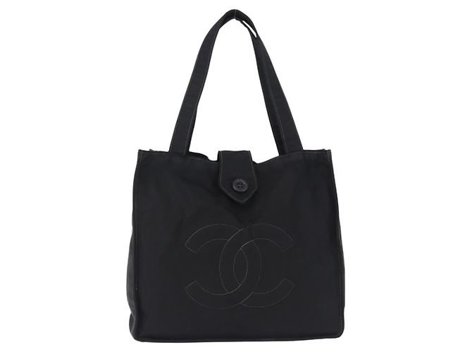 CHANEL Tote Bag Nylon Black Gold CC - Ansicht 13