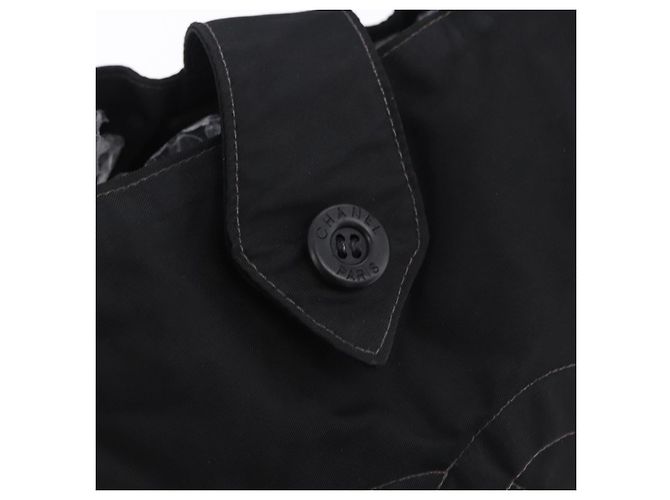 CHANEL Tote Bag Nylon Black Gold CC - Ansicht 17