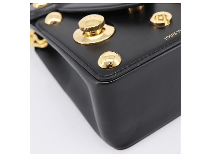 LOUIS VUITTON S Lock Bag Hand Bag Leather Black M82214 LV - vista 13