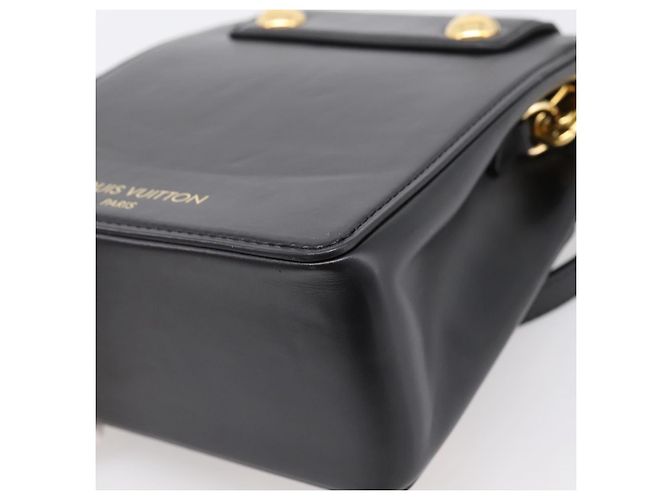LOUIS VUITTON S Lock Bag Hand Bag Leather Black M82214 LV - vista 14