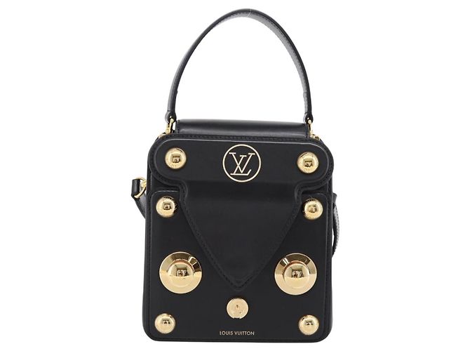 LOUIS VUITTON S Lock Bag Hand Bag Leather Black M82214 LV - vista 2