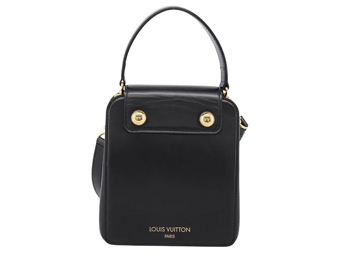 LOUIS VUITTON S Lock Bag Hand Bag Leather Black M82214 LV - vista 3
