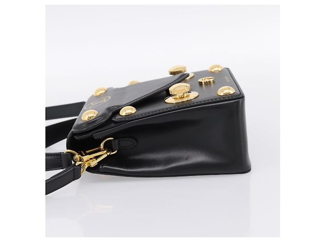 LOUIS VUITTON S Lock Bag Hand Bag Leather Black M82214 LV - vista 4