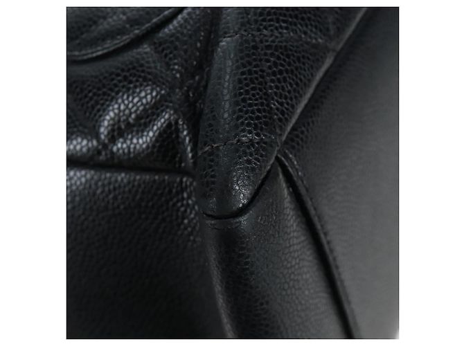 CHANEL Matelasse COCO Mark Chain Bag Caviar Skin Black Silver CC - vista 19