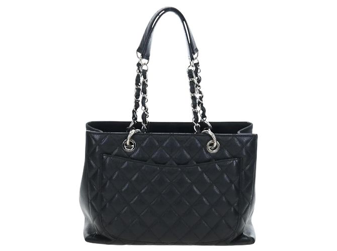 CHANEL Matelasse COCO Mark Chain Bag Caviar Skin Black Silver CC - vista 2