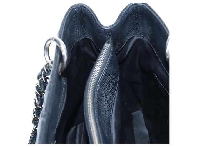 CHANEL Matelasse COCO Mark Chain Bag Caviar Skin Black Silver CC - vista 24