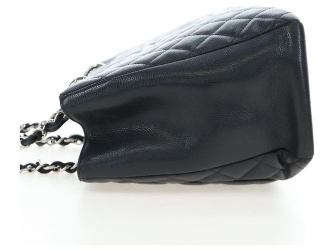 CHANEL Matelasse COCO Mark Chain Bag Caviar Skin Black Silver CC - vista 3