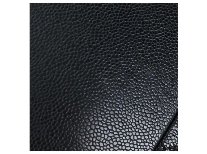 CHANEL Matelasse COCO Mark Chain Bag Caviar Skin Black Silver CC - vista 6