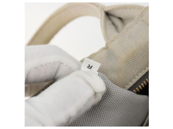 PRADA Canapa PM Hand Bag Canvas 2way Gray Gold - Ansicht 11