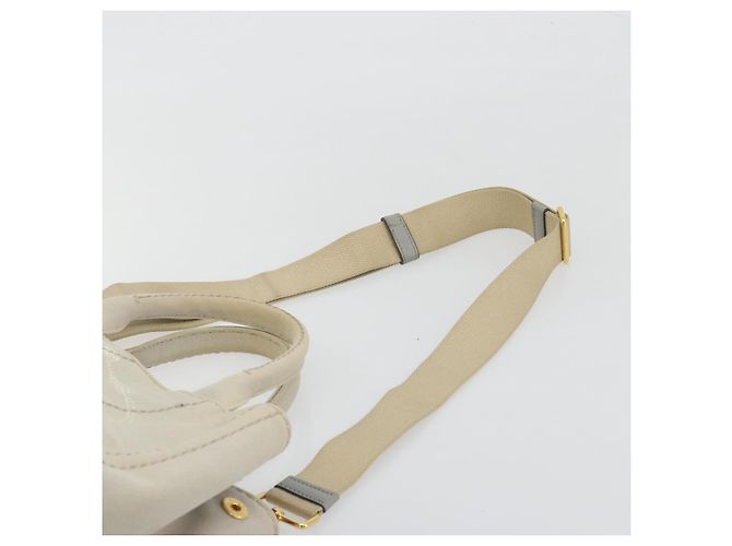 PRADA Canapa PM Hand Bag Canvas 2way Gray Gold - Ansicht 15