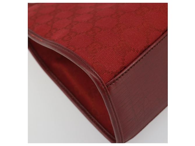 GUCCI GG Canvas Jackie Hand Bag Red Silver 01719 - vista 15