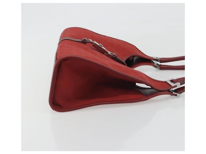 GUCCI GG Canvas Jackie Hand Bag Red Silver 01719 - vista 3