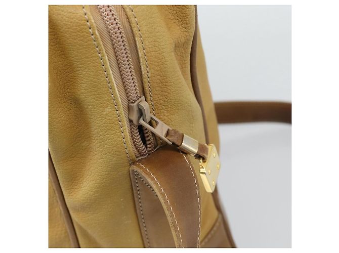 LOEWE Shoulder Bag Leather Beige Gold Tone - vista 10