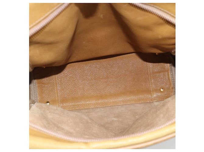 LOEWE Shoulder Bag Leather Beige Gold Tone - vista 12