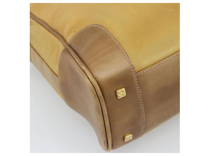 LOEWE Shoulder Bag Leather Beige Gold Tone - vista 14