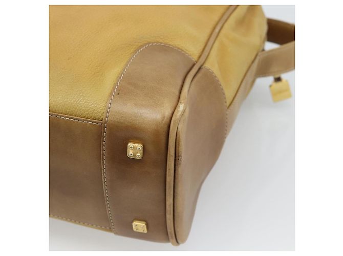 LOEWE Shoulder Bag Leather Beige Gold Tone - vista 15