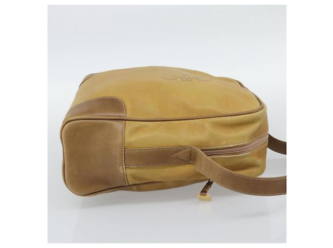 LOEWE Shoulder Bag Leather Beige Gold Tone - vista 4