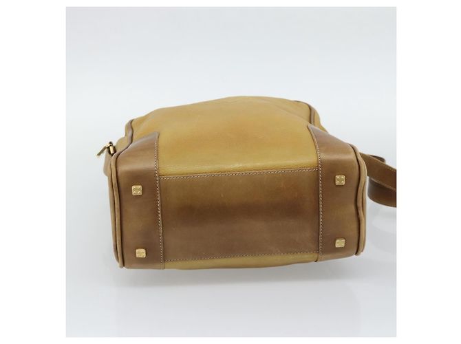 LOEWE Shoulder Bag Leather Beige Gold Tone - vista 5